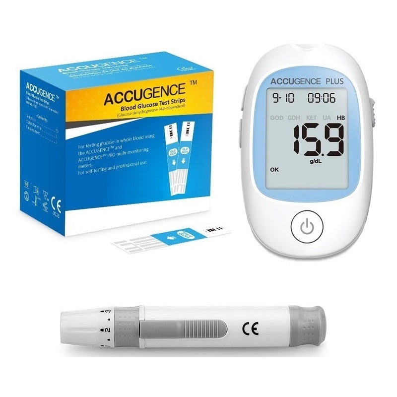 Analyseur de Sang Portable 4 en 1 (glucose, cétone, acide urique et hémoglobine)